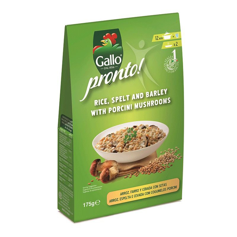 ARROZ, ESPELTA Y CEBADA CON BOLETUS BOLSA VACIO 175g